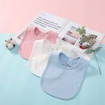 Absorbent Baby Bibs Made of Soft Cotton – Skin-Friendly with Snap Fastener