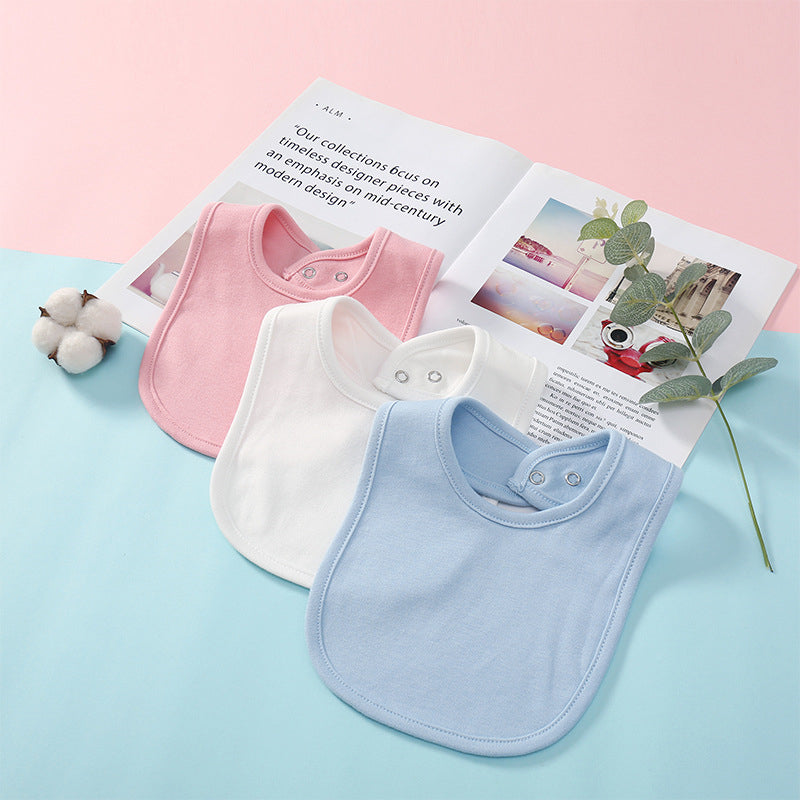 Absorbent Baby Bibs Made of Soft Cotton – Skin-Friendly with Snap Fastener