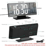 Projektionswecker mit flexibler 180° Anzeige – Schlummerfunktion und Temperaturdisplay