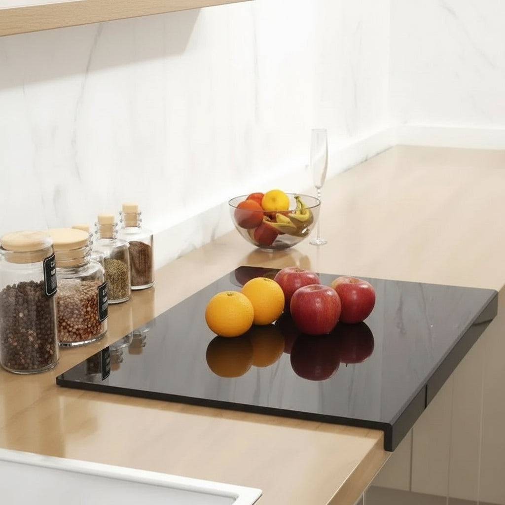Acrylic Cutting Board for Kitchen Use with Safety Lip
