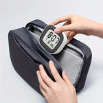 Compact digital clock with temperature display