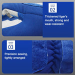 Robust garden gloves with cowhide reinforcement