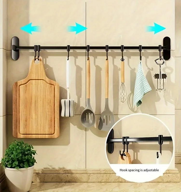 Wall Shelf for the Kitchen – Multifunctional Organizer for Lids, Spatulas, and Kitchen Utensils