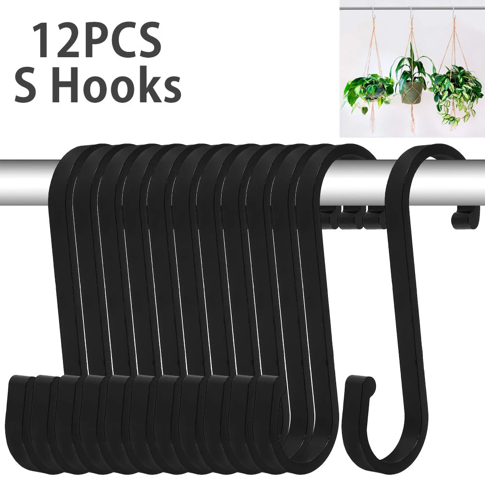 Vielseitige S-Haken 12er Set | Robuster Edelstahl für jeden Bedarf