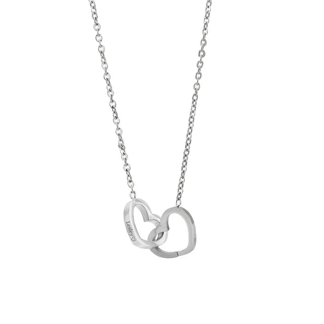 Jewelry Box with Eternal Rose and Heart Necklace – 14k White Gold & 18k Gold Finish