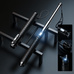 Stability-supporting cane for automatic self-defense