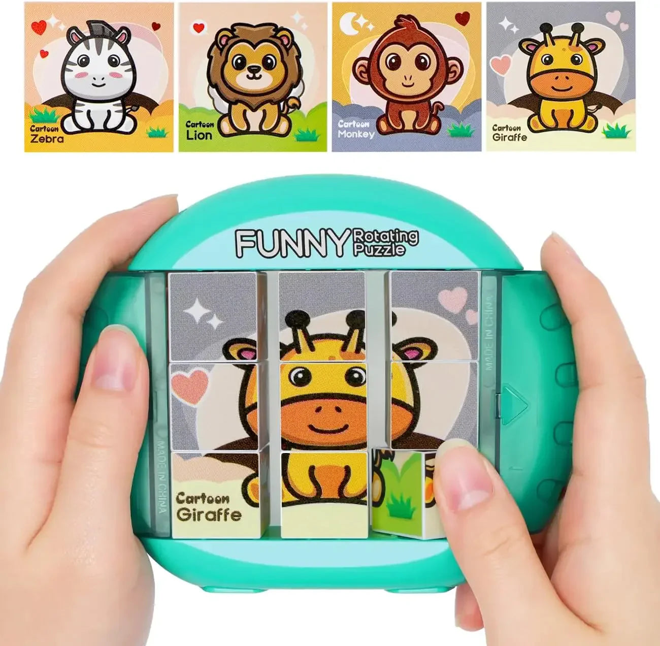 Rotating animal puzzle for children – Endless puzzle fun
