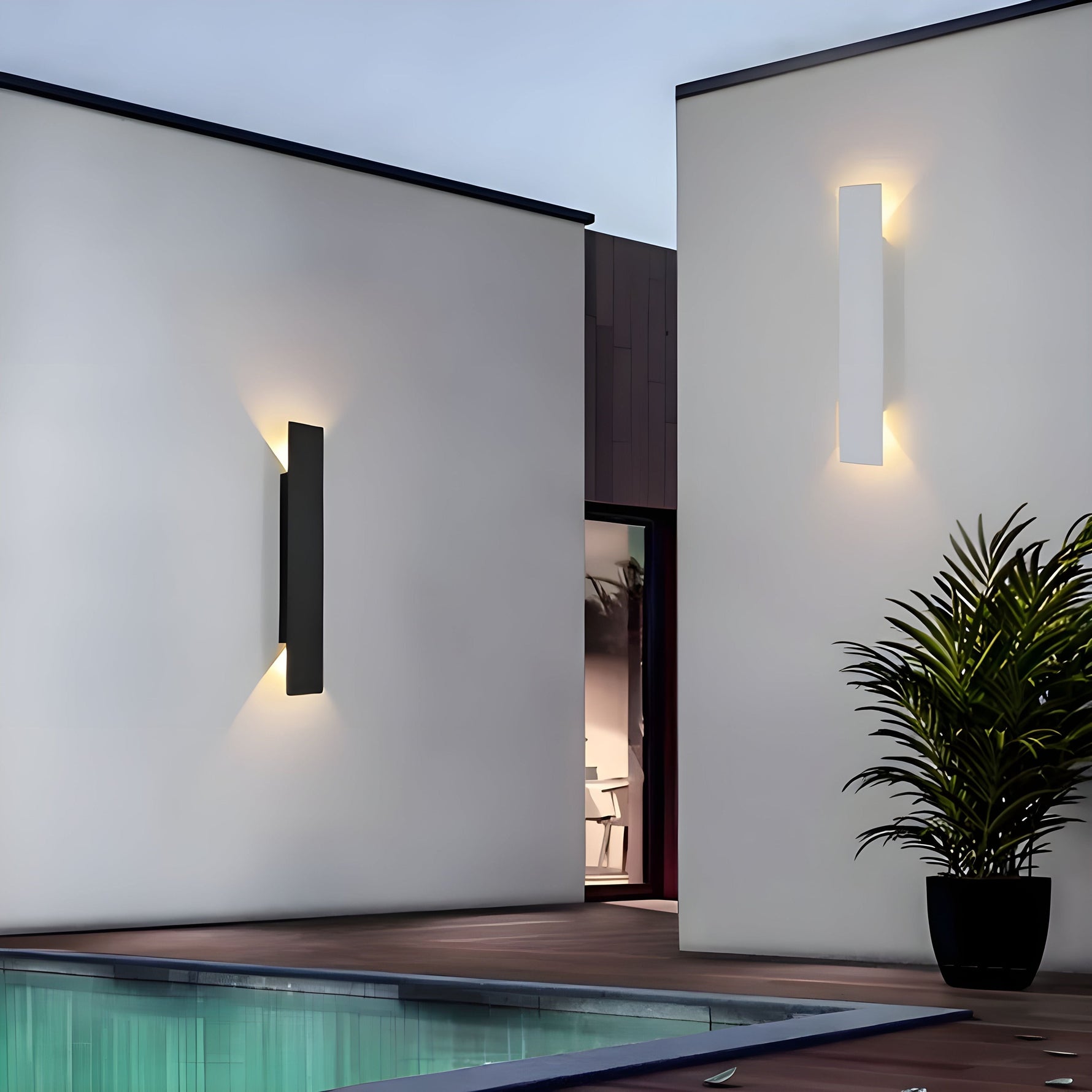 Moderne Aluminium-Wandlampe für den Außenbereich