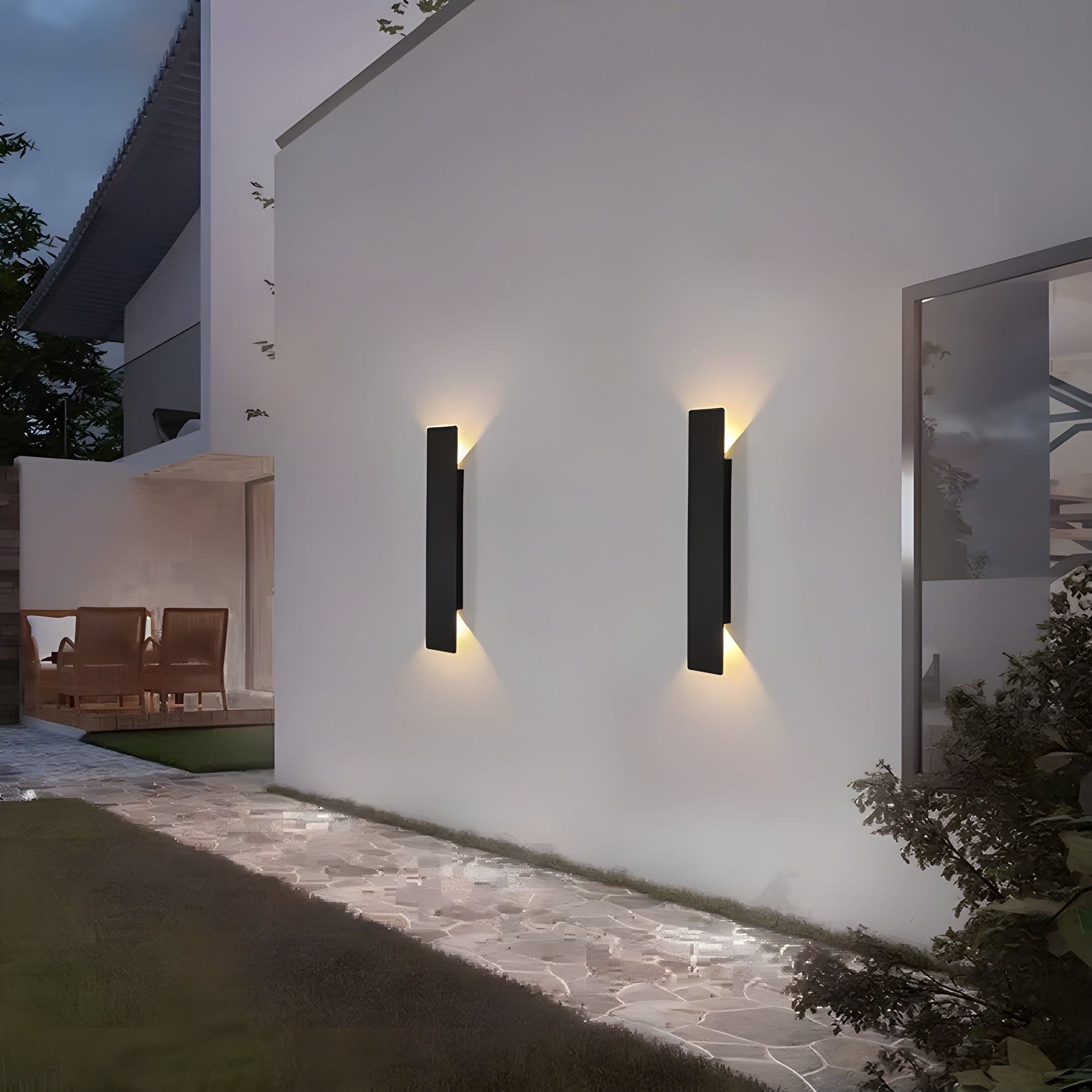 Moderne Aluminium-Wandlampe für den Außenbereich