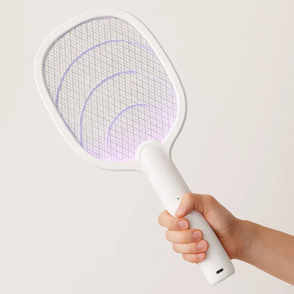 Rechargeable 2-in-1 Electric Fly Swatter and Insect Killer – 2500V Chemical-Free