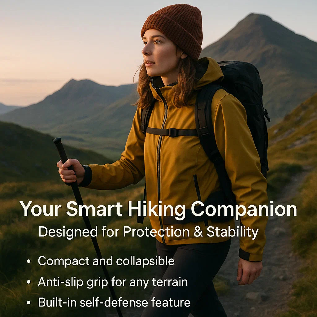 Security Stick 2.0 | Lightweight, Non-Slip Grip & Compact for Outdoor and City