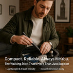Security Stick 2.0 | Lightweight, Non-Slip Grip & Compact for Outdoor and City