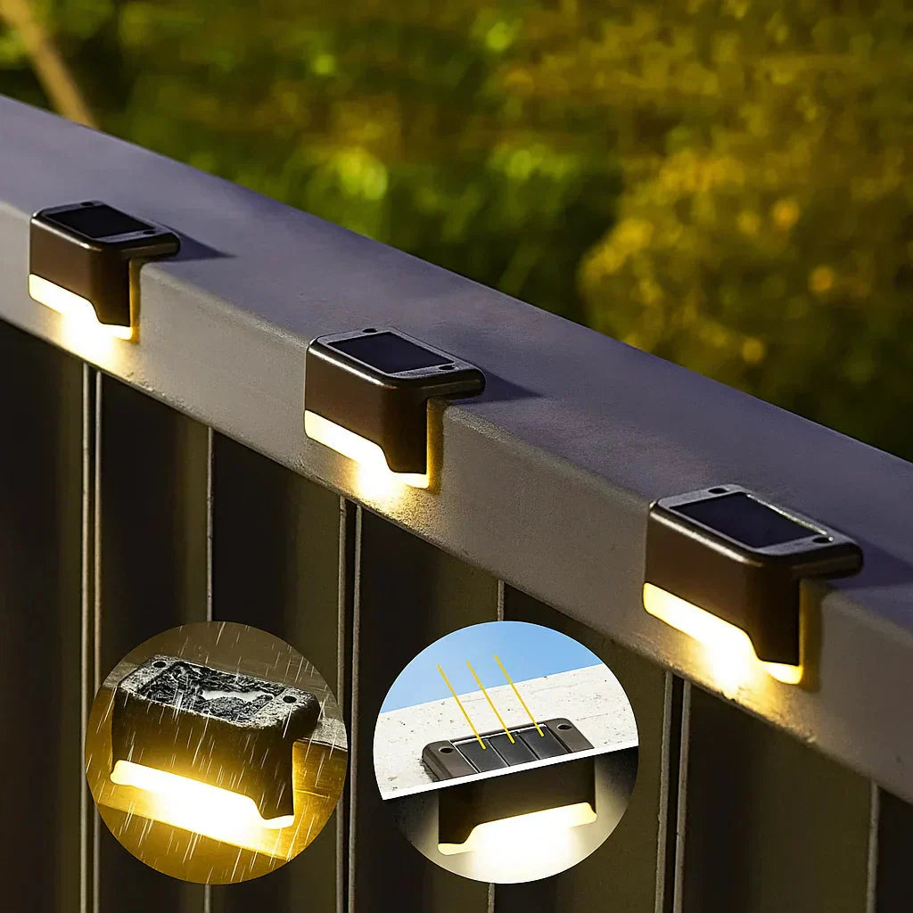 Solar-Powered Outdoor Lights with Motion Sensor – Set of 4