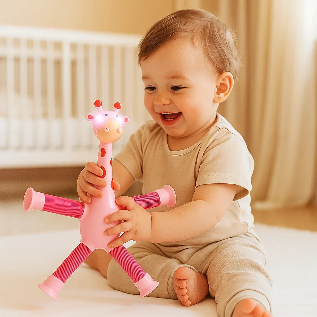 Baby Toy with Suction Cup – Giraffe for Sensory Stimulation