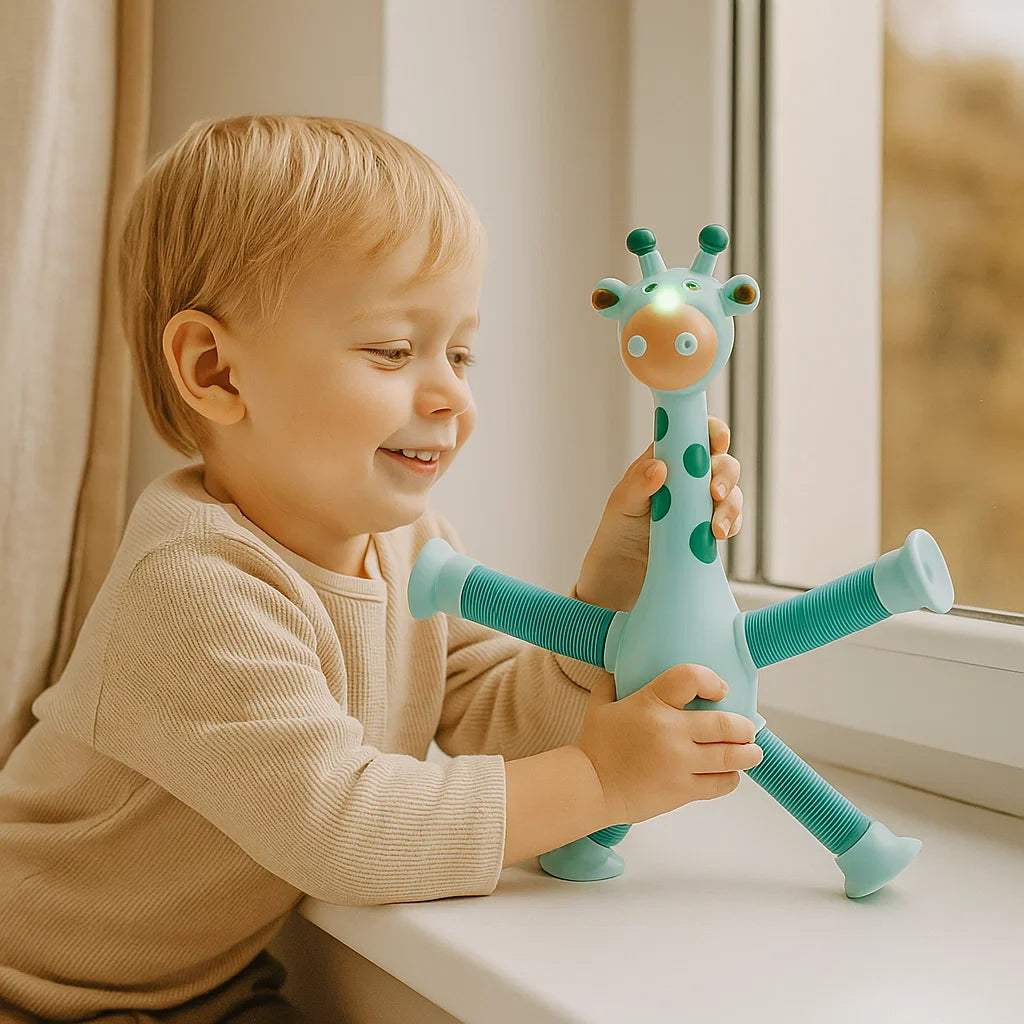 Baby Toy with Suction Cup – Giraffe for Sensory Stimulation