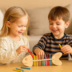Color Sorting Game for Kids in Montessori Herringbone Design