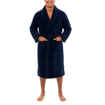 Wärmender Fleece-Bademantel mit schickem Kragen und Taschen