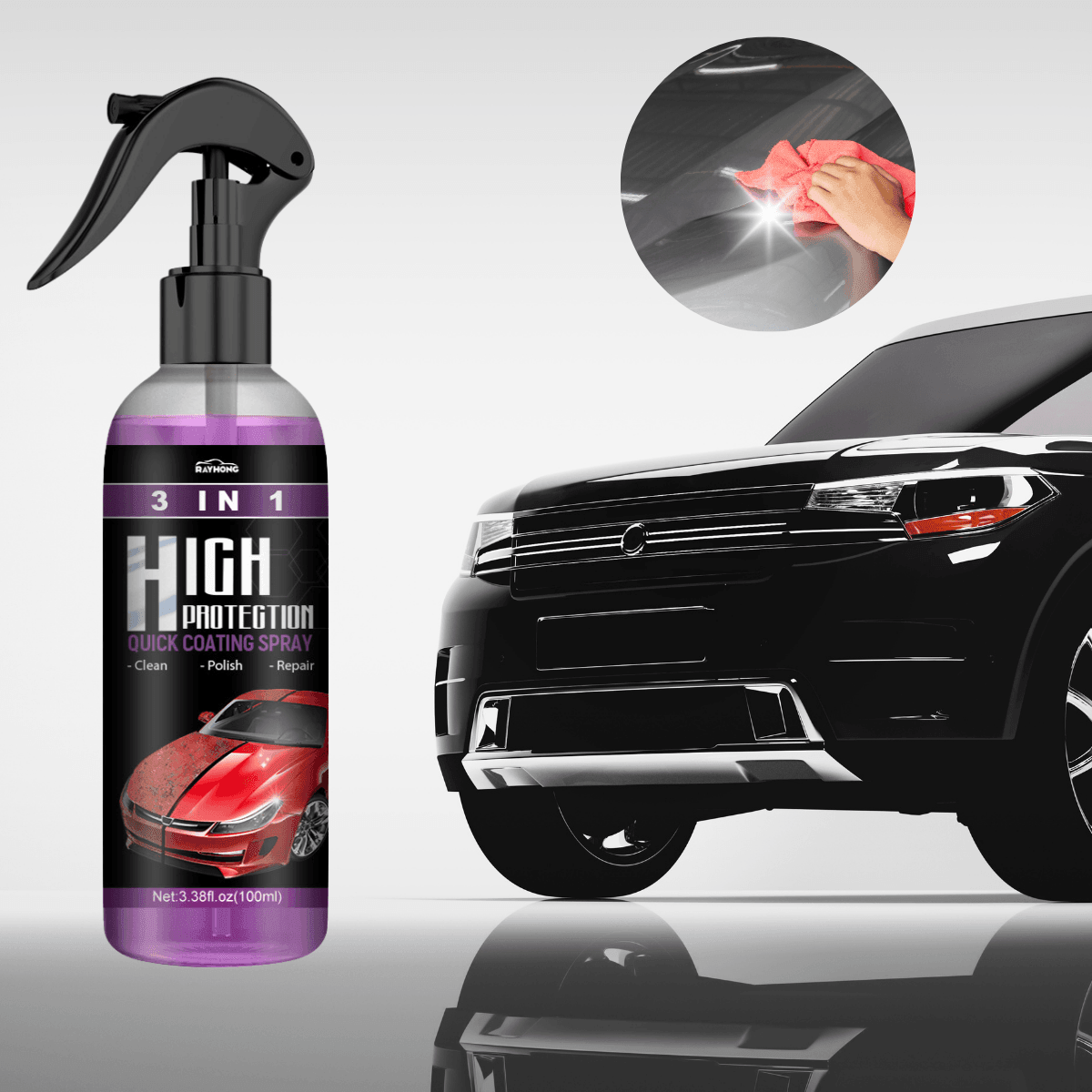 AutoGlanz - 3-in-1 Nano-Beschichtungsspray | 1+2 Gratis