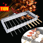 Stainless Steel Grill Rotisserie Set with Automatic Rotation Function