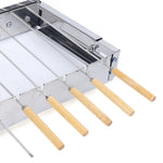 Stainless Steel Grill Rotisserie Set with Automatic Rotation Function