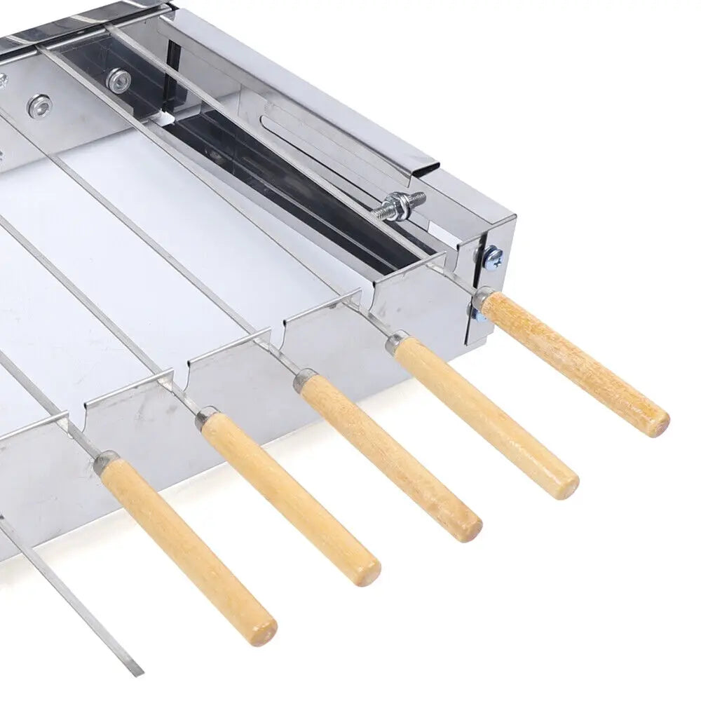 Stainless Steel Grill Rotisserie Set with Automatic Rotation Function