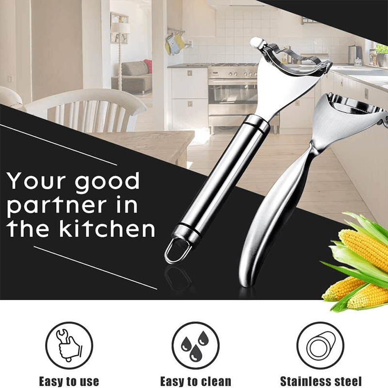 Stainless Steel Corn Cob Peeler for easy use | CornMaster