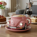 Retro Ceramic Mug with 3D Design – Ideal for Coffee and Tea