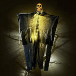 Gruselige Halloween Deko: Leuchtender Geisterschädel | 57 x 80 cm