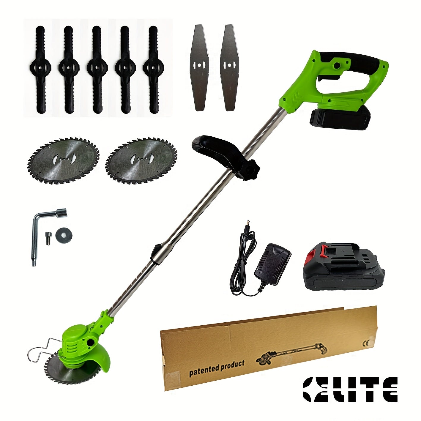 GrünPro Akku Garten-Trimmer | Kabellose Flexibilität | Mit Vielseitigen Klingen