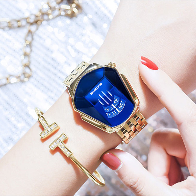 Elegant Men's Quartz Wristwatch with Diamond Surface