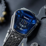 Elegant Men's Quartz Wristwatch with Diamond Surface
