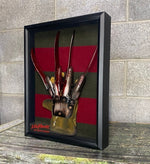 Horrifying Freddy Krueger Glove and Jumper in a Shadow Box