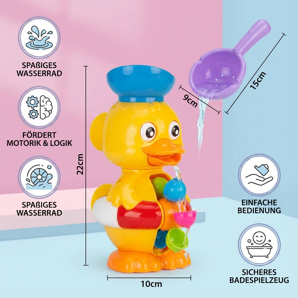 Waterwheel Duck Toy for the Bath