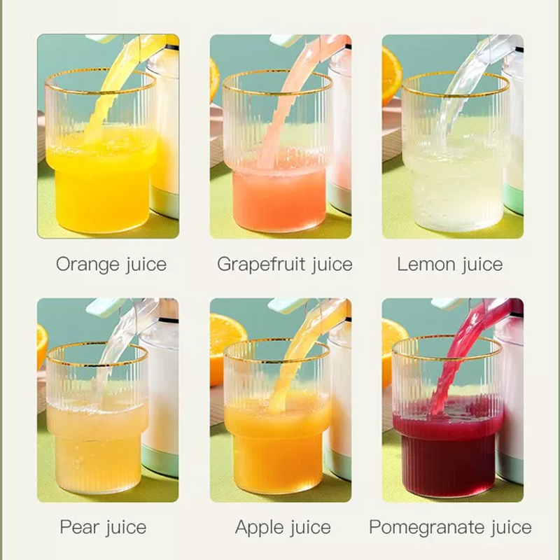 Cordless, portable high-performance juicer for fresh juices