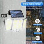 Solarbetriebene Wandleuchte mit Bewegungsmelder – 106/144/280 LEDs