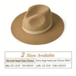 Stylish summer hat with a wide brim made of paper fiber