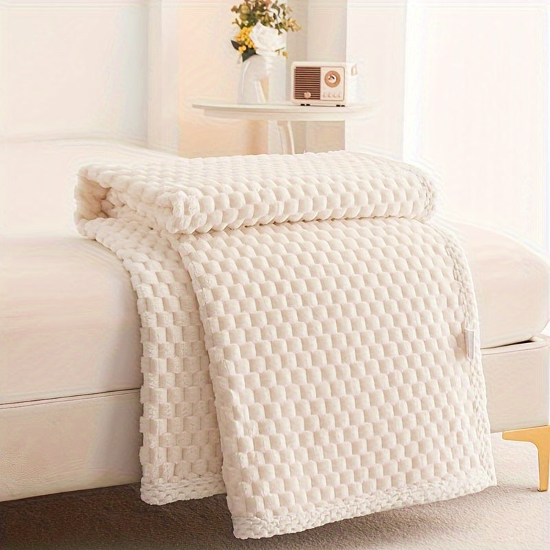 Elegante Fleece-Decke – Weiche, Beidseitige Wohndecke für Zuhause und Unterwegs