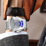 Elegant Men's Quartz Wristwatch with Diamond Surface