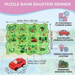Race Track Puzzle with Building Blocks for Children