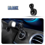 Metallic skull-design start button cover with rhinestones