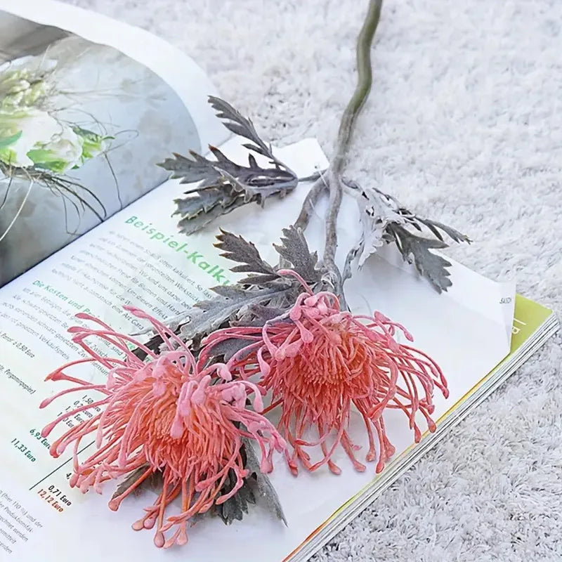Elegante Kunst-Chrysantheme 38 cm | Realistische 10 cm Blüte