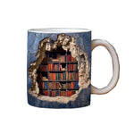 Kreative Bücherregal-Tasse für Buchliebhaber