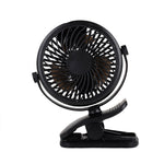 Portable Clip-On Fan with 360° Rotation – USB & Rechargeable Battery