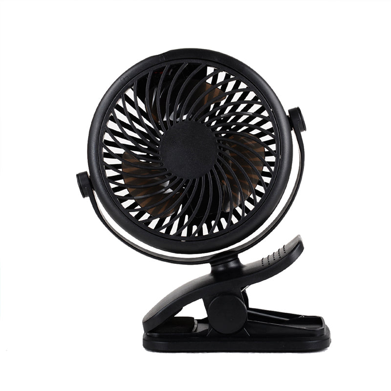 Portable Clip-On Fan with 360° Rotation – USB & Rechargeable Battery