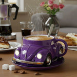 Retro Ceramic Mug with 3D Design – Ideal for Coffee and Tea