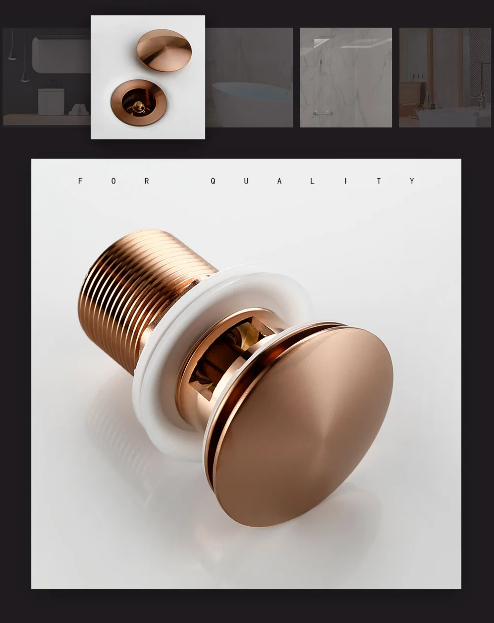 Eleganter Waschbeckenabfluss in Roségold – Hochwertiges Design