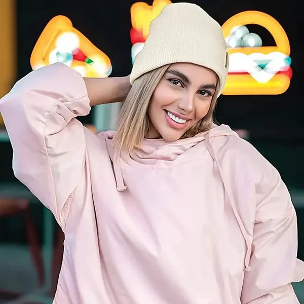 Noor Silk Winter Hat – Wool & Silk – Frizz Protection for Hair