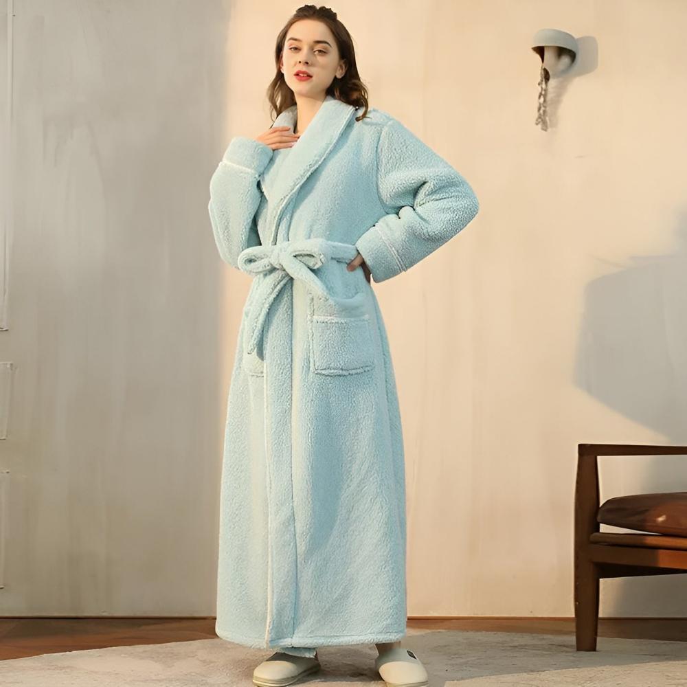 Cozy Fleece Bathrobe for Women & Men