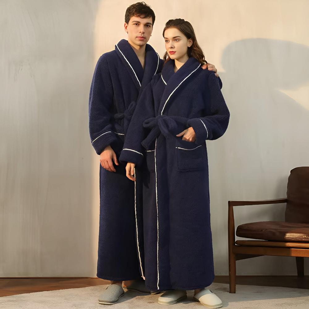Cozy Fleece Bathrobe for Women & Men