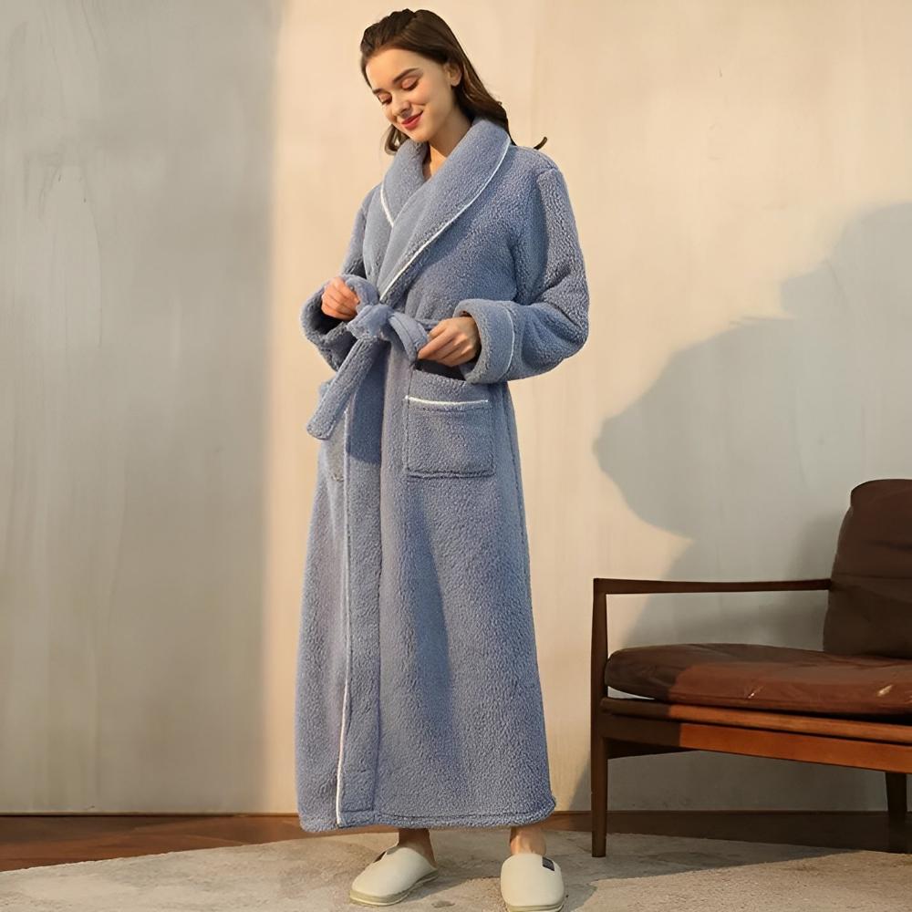 Cozy Fleece Bathrobe for Women & Men